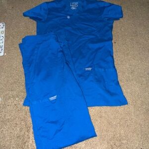 Royal blue scrub set
